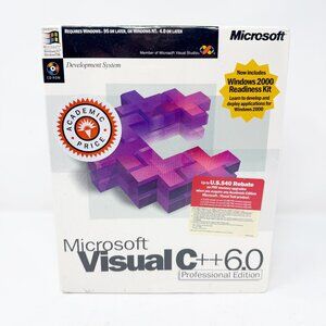Microsoft Visual C++ 6.0 Professional Edition Boxed WIN32 Development System NEW